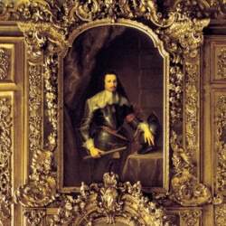 Il dipinto ritrae Tommaso di Savoia ed è collocato nella boiserie della Sala delle Battaglie negli Appartamenti dei Principi. Molto probabilmente si tratta di una copia settecentesca del ritratto oggi conservato alla Gemäldegalerie di Berlino, eseguito da Antoon van Dyck nel 1634 durante la permanenza di Tommaso nelle Fiandre in qualità di comandante dell’esercito spagnolo nell’ambito della guerra dei trent’anni.