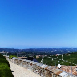 Dall’antico castello nobiliare trecentesco che sorge sulla sommità della collina dominante il borgo di Serralunga d’Alba è possibile ammirare il paesaggio delle Langhe con i suoi bellissimi e ordinati vigneti di uva Nebbiolo da cui deriva il vino Barolo, già molto apprezzato dal Conte di Cavour, da Carlo Alberto di Savoia-Carignano e da suo figlio Vittorio Emanuele II, primo re d’Italia. Un territorio che si trova all’interno del sito dei paesaggi vitivinicoli iscritto nella Lista del Patrimonio mondiale UNESCO nel 2014.